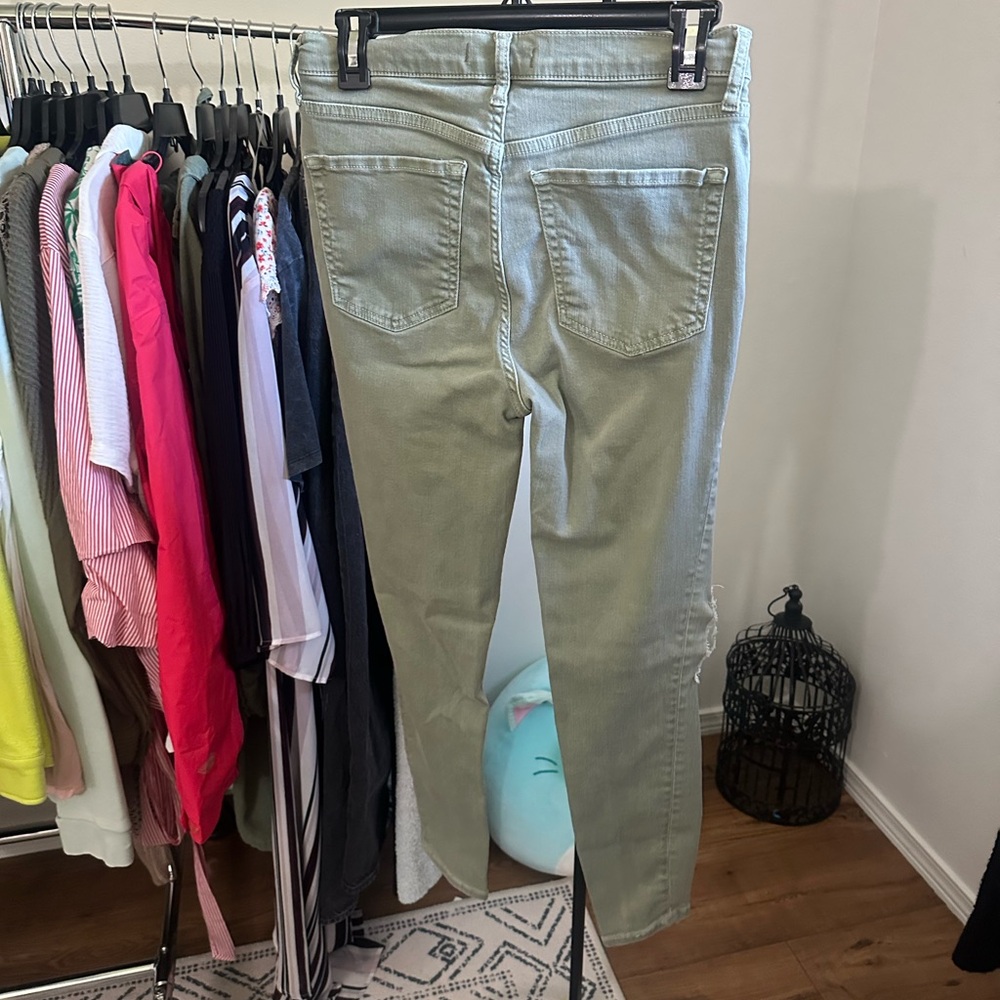 Free People Olive Ripped Skinny Jeans - Picture 4 of 4